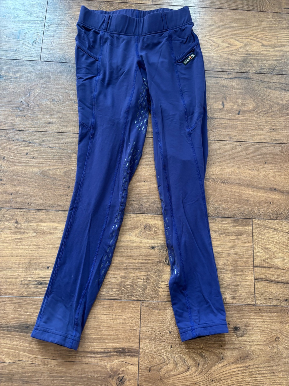 Kerrits Royal Blue Performance Leggings with full seat silicone